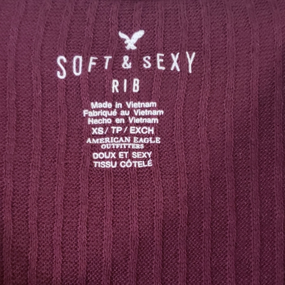American Eagle soft & sexy rib long sleeve top - Picture 2 of 5